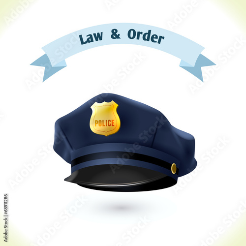 Law icon police hat