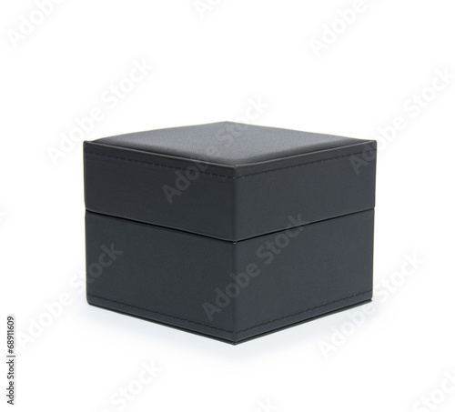 black gift box isolated on white