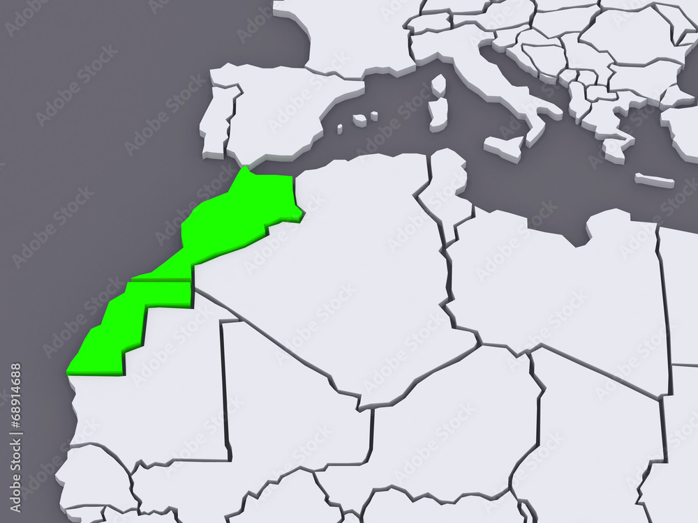 Map of worlds. Morocco.