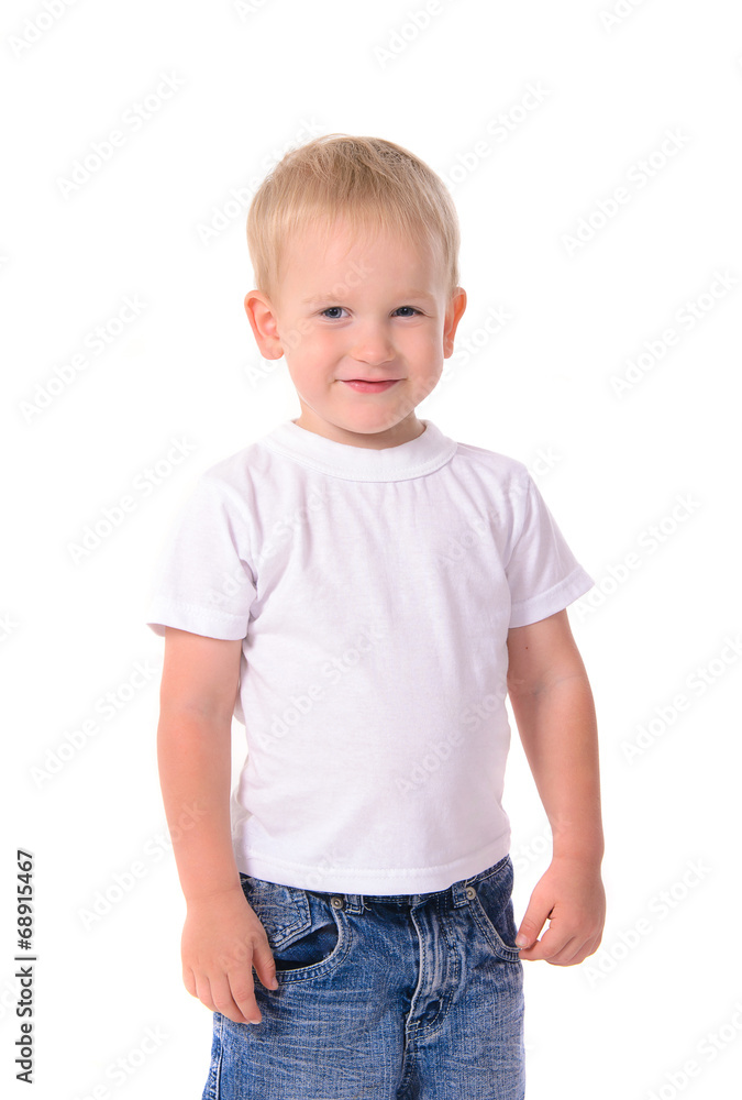 portrait of fashionable little boy in white t-shirt portrait of fashionable little boy in white t-shirt