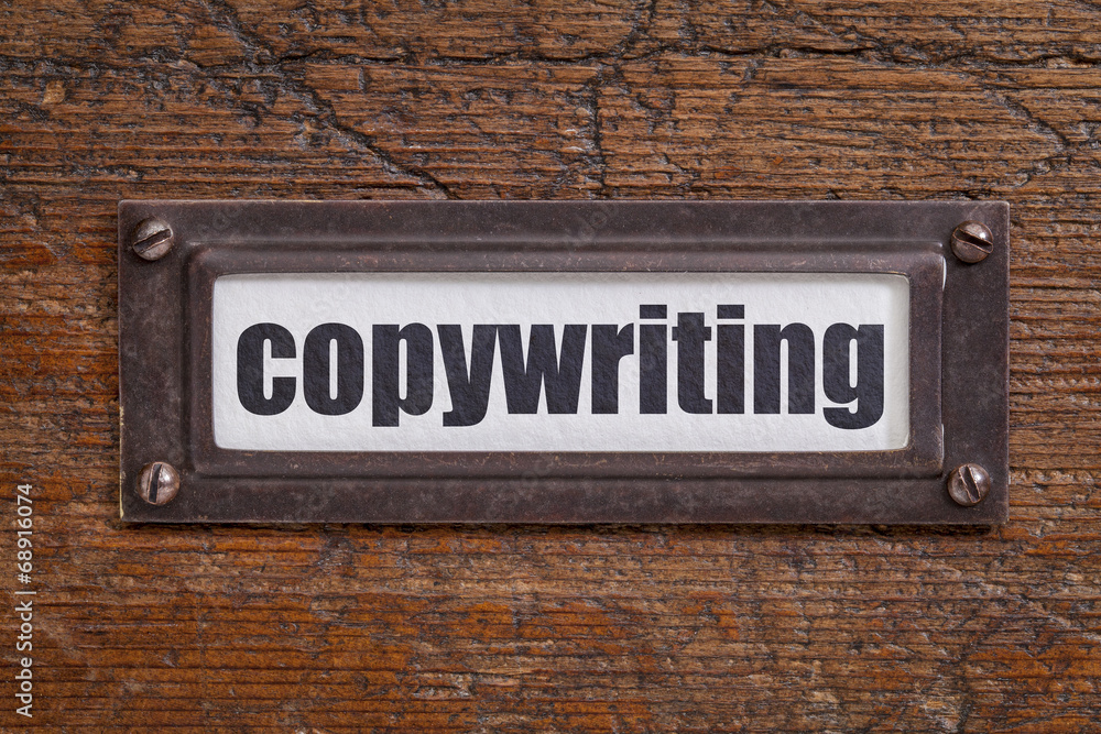 copywriting - file cabinet label