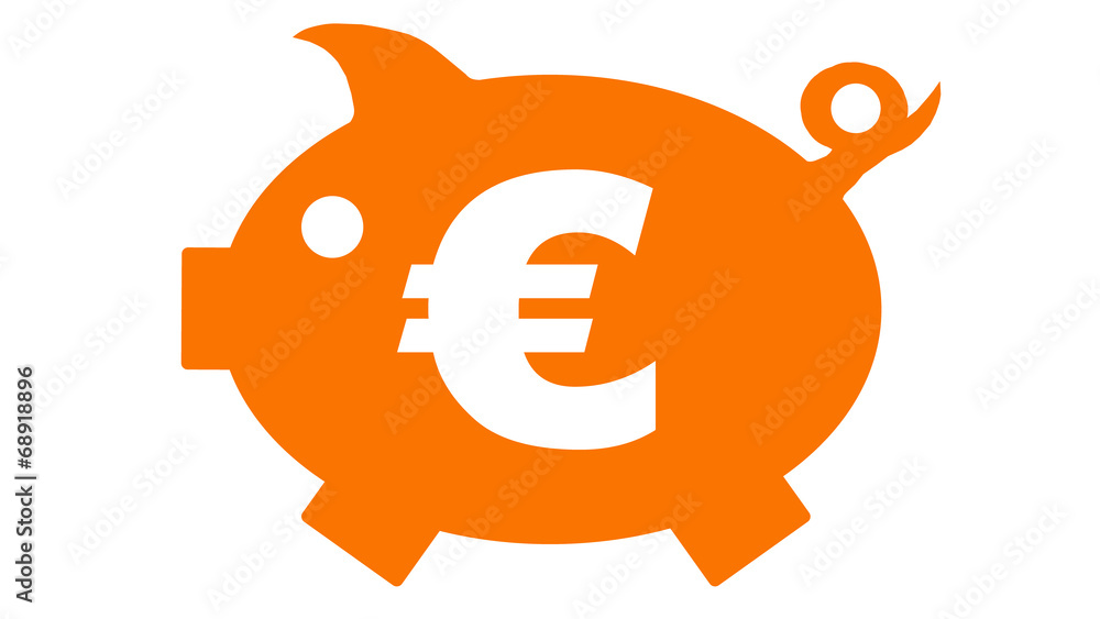 button - piggy bank - Sparschwein - orange - 16 to 9 - g1170 button - piggy bank - Sparschwein - orange - 16 to 9 - g1170