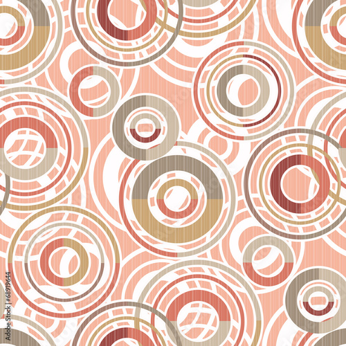 Patchwork seamless pattern circles ornamental