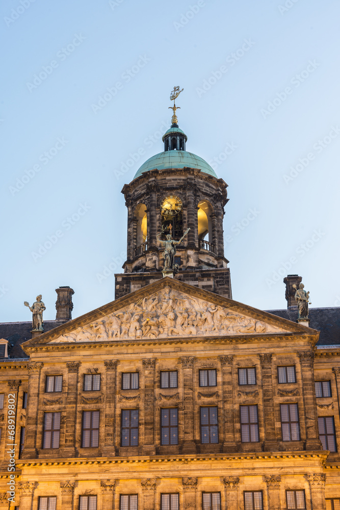 Fototapeta premium Royal Palace in Amsterdam, Netherlands