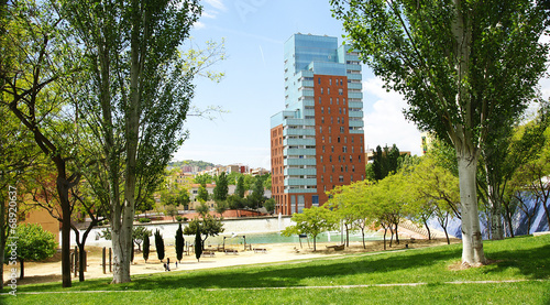 Parque infantil en Nou Barris, Barcelona photo