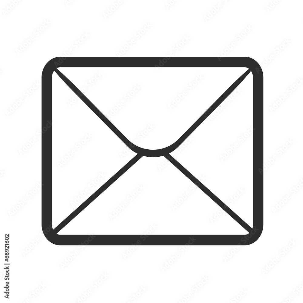Vector Envelope Black Icon Vector Envelope Black Icon
