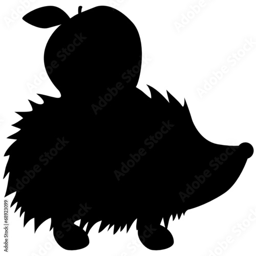 Igel mit Apfel