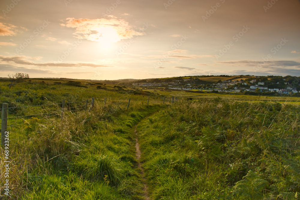 Sunset in Wales Field,Pennaly near Tenby