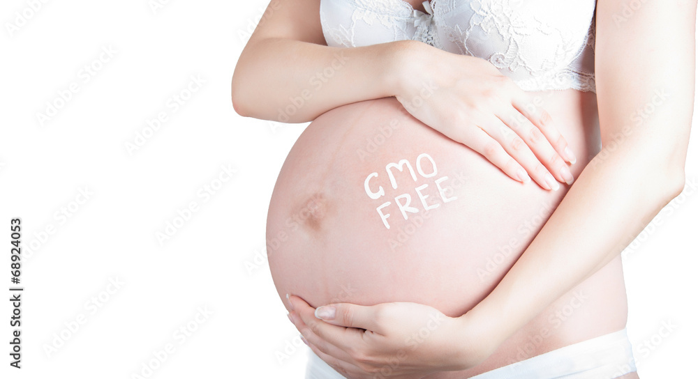 Pregnant belly with