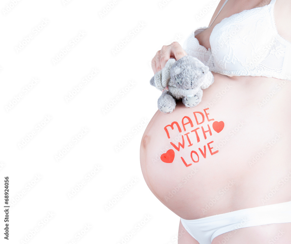 Pregnant belly with