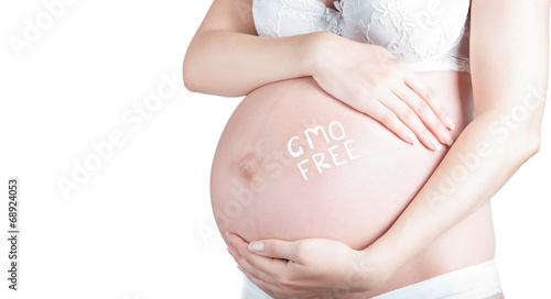 Obraz na płótnie Pregnant belly with