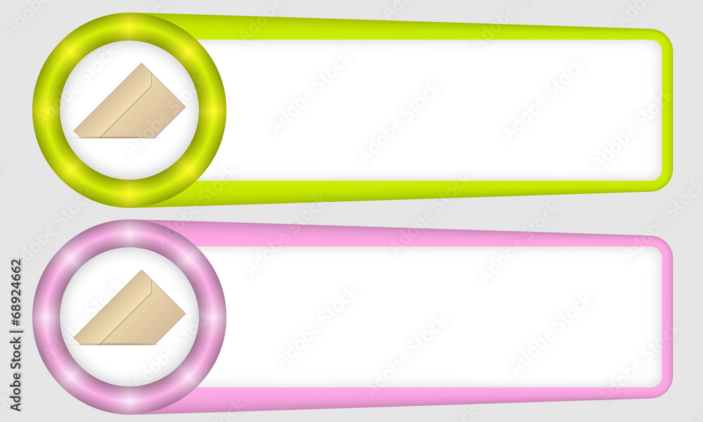 Obraz premium green and purple frames for any text with envelope