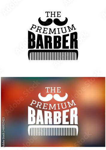 Retro barber shop emblem