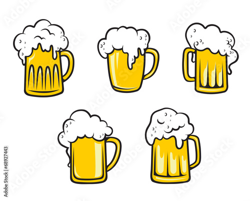 Glass beer tankards