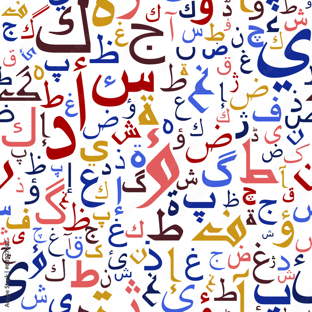 Arabic seamless script pattern Arabic seamless script pattern