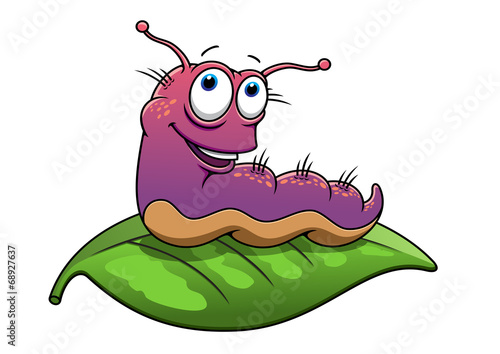 Cartoon slug or caterpillar character