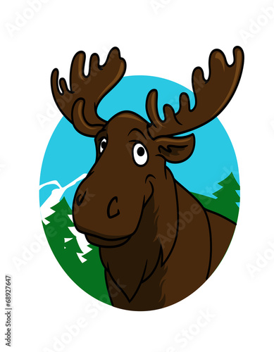 Cartoon moose or elk