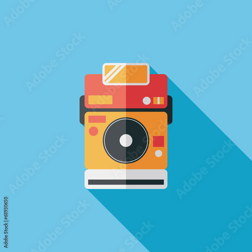 camera flat icon with long shadow,eps10