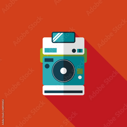 camera flat icon with long shadow,eps10