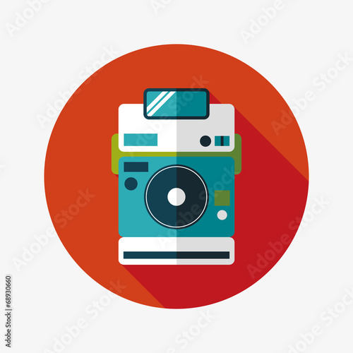 camera flat icon with long shadow,eps10