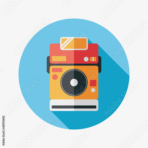 camera flat icon with long shadow,eps10