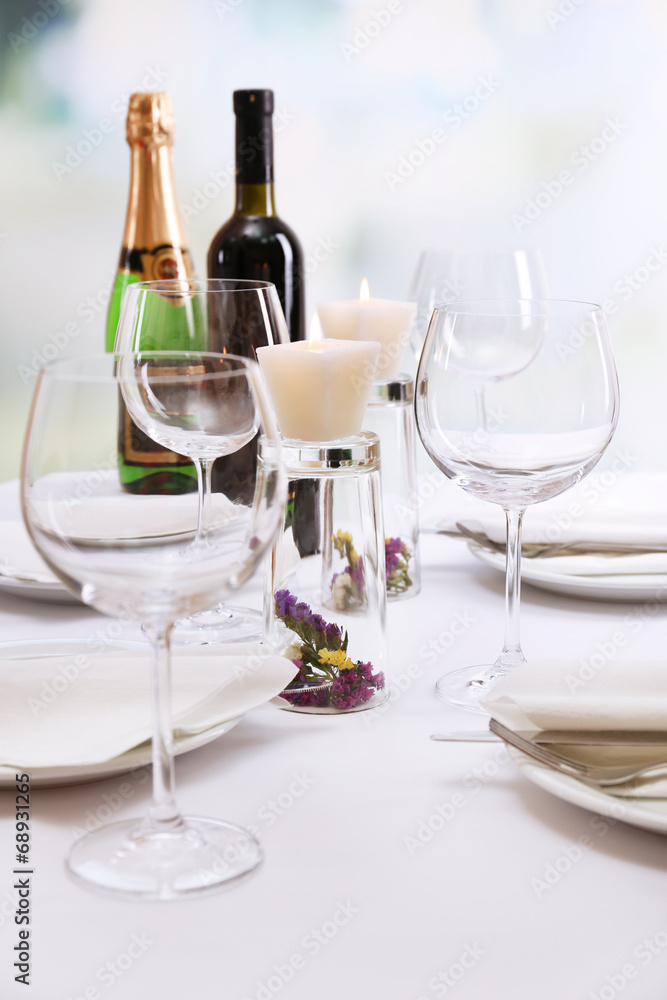 Restaurant table setting Restaurant table setting