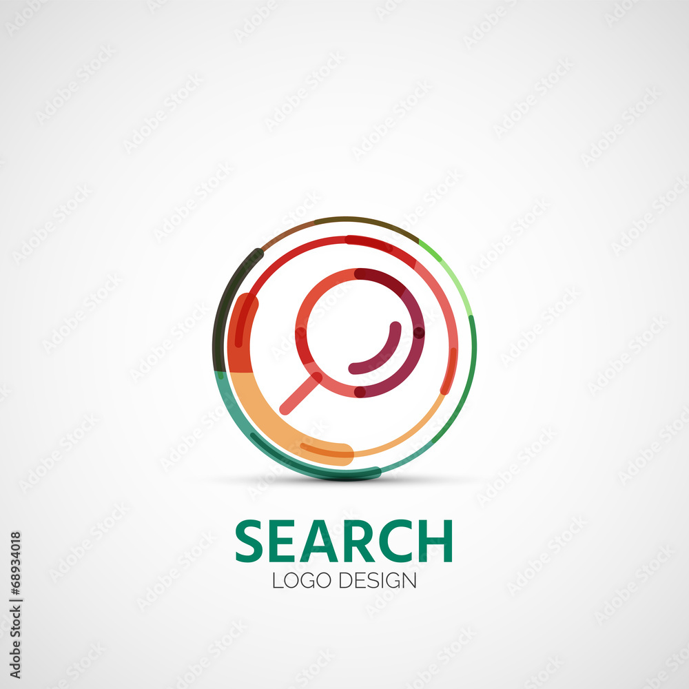 Vector search company logo, business concept Vector search company logo, business concept