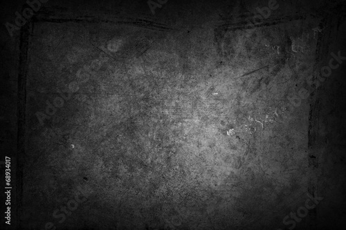 Empty dark black grunge concrete stone wall background