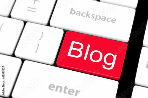 blog bloggar or inernet blogging concept with key photo