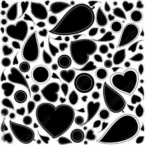 black vintage pattern  whit...