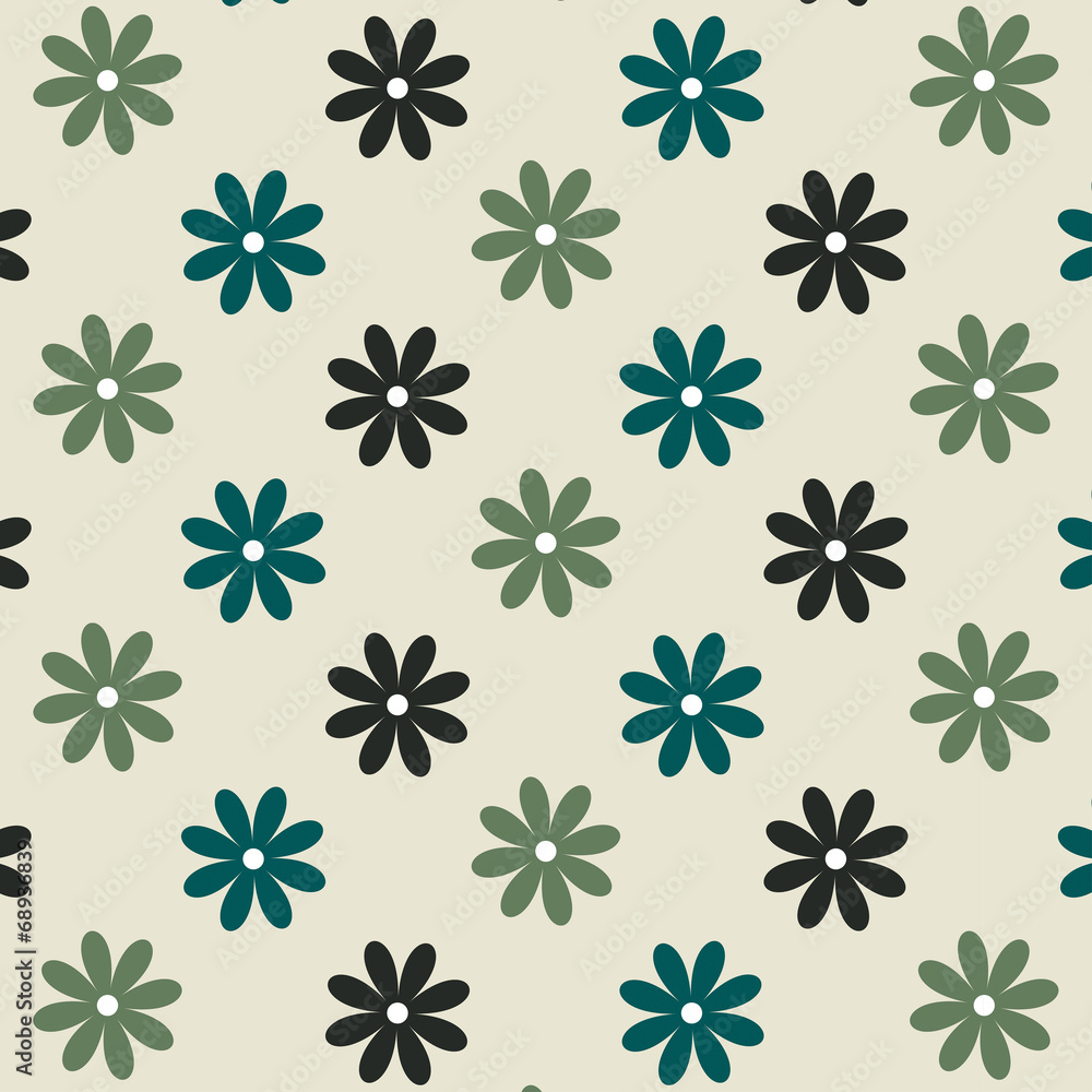 Seamless flower pattern vector background Seamless flower pattern vector background