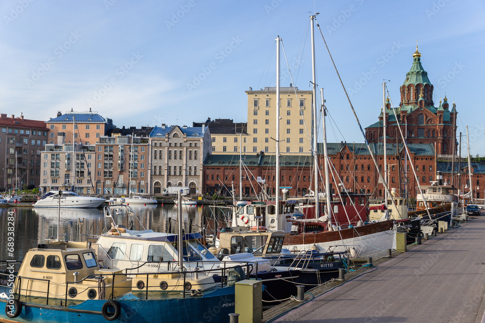 Helsinki, Finland. Boats moored