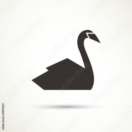 Fototapeta Naklejka Na Ścianę i Meble -  Vector Illustration of a Swan Icon