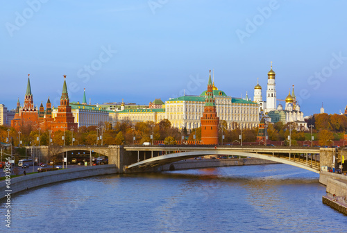 Kremlin on sunset in Moscow Russia