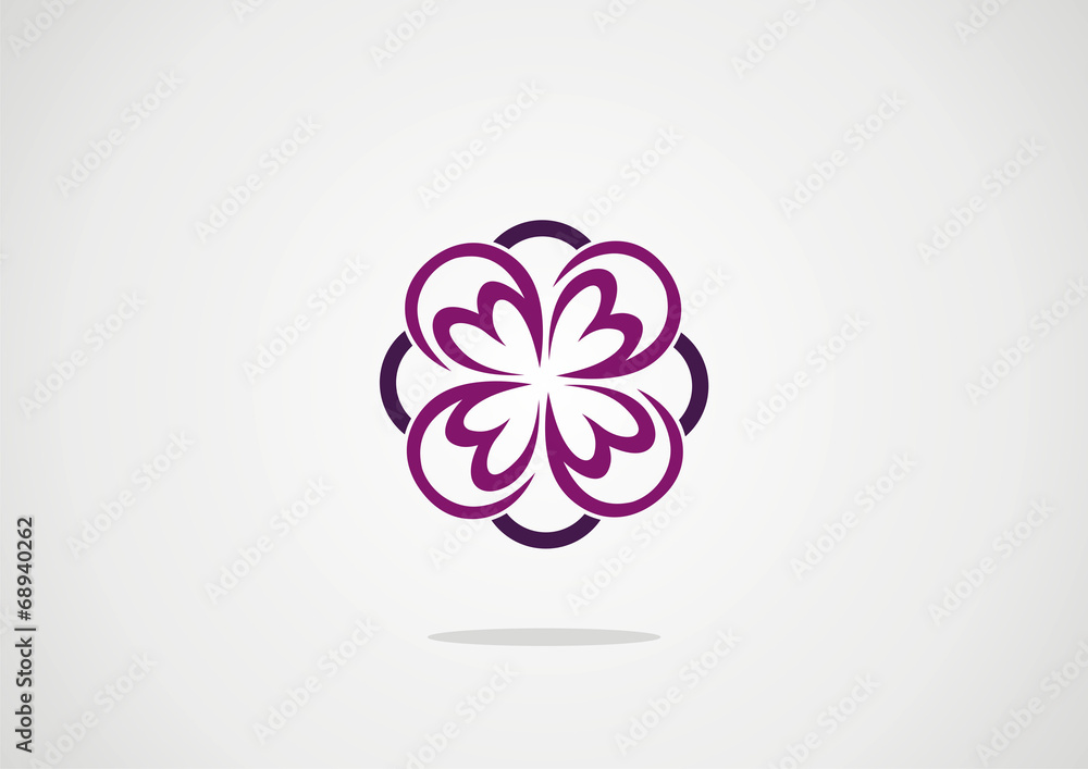 Ornamental round lace logo business Ornamental round lace logo business