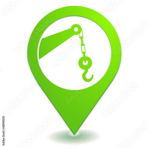 service de dépannage sur symbole localisation vert