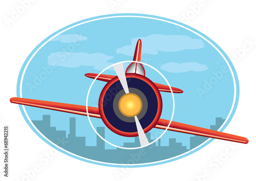 airplane in the sky with clouds