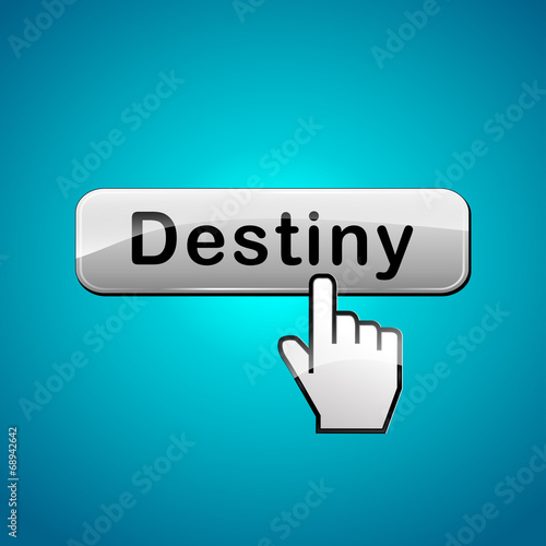 Vector destiny button concept