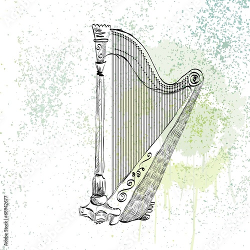 Concert harp