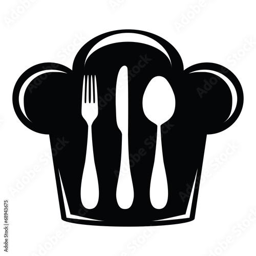 Cutlery and chef hat