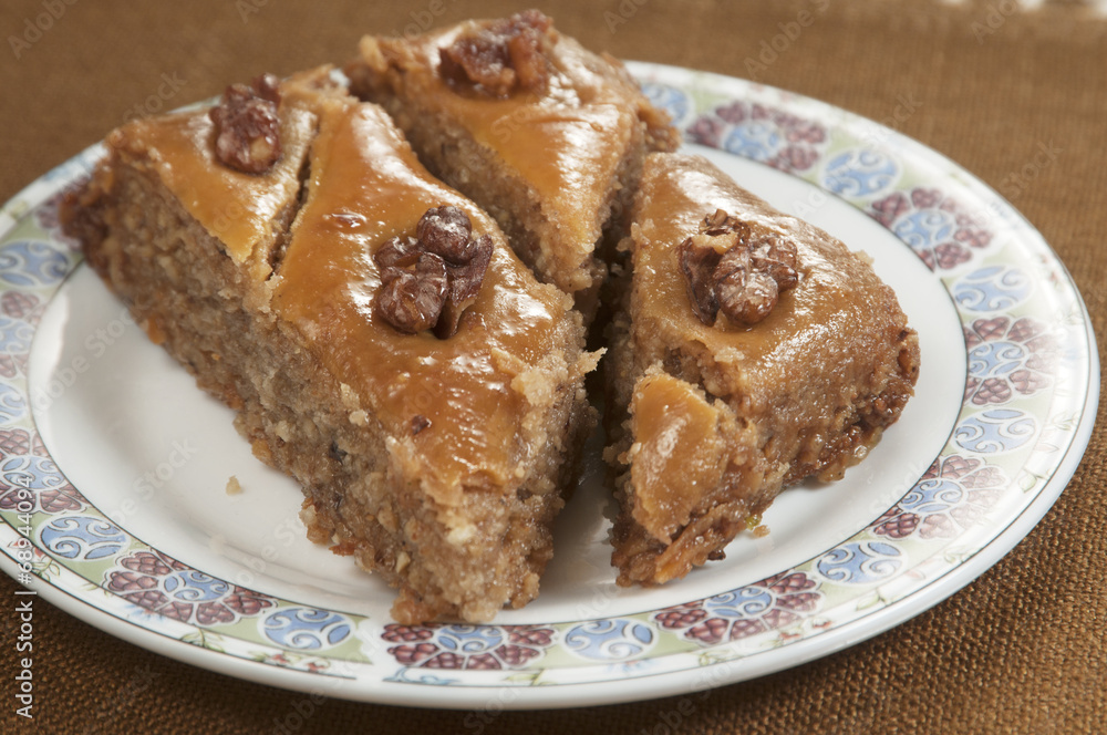 Baklava with walnut Baklava with walnut