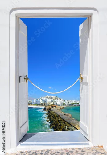 Fototapeta Drzwi do piękna Grecji - Naxos chora