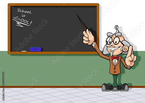 Teacher at chalkboard