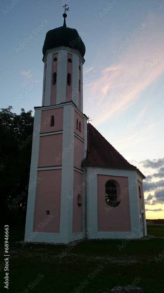 Kirche Abendstimmung Bayern