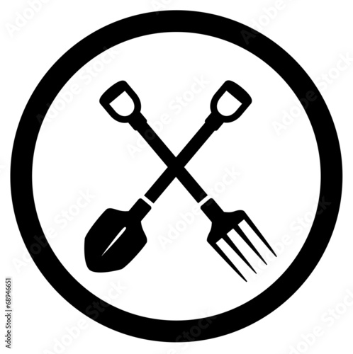 garden icon with tools