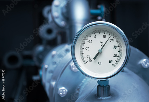 Industrial temperature meter photo