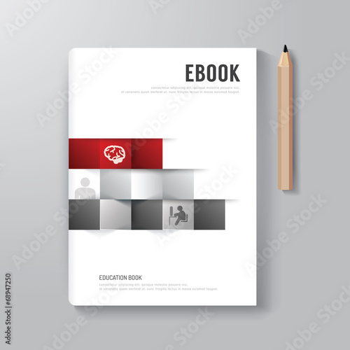 Cover Book Digital Design Minimal Style Template.