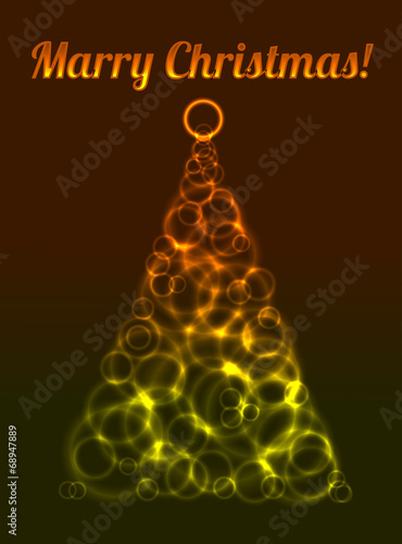 Unusual and modern Marry Christmas card