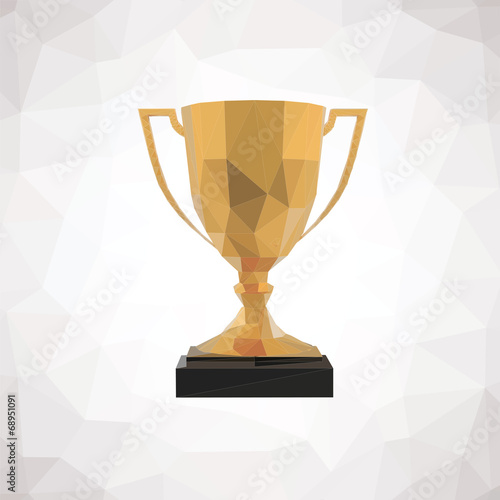 Trophy low poly icon