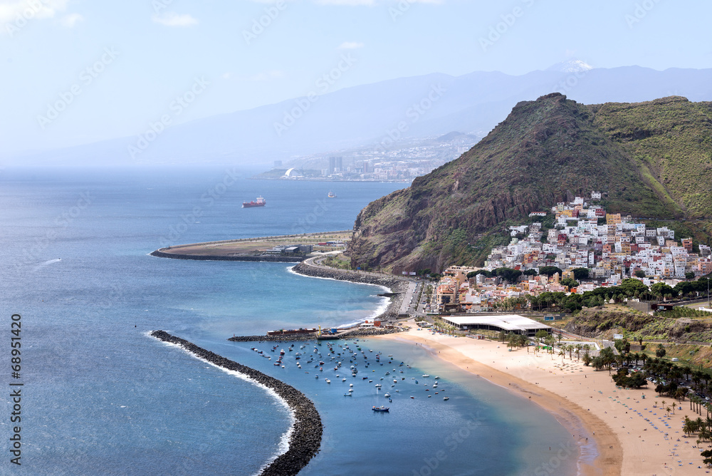 San Andres and Teresitas beach on Tenerife Spain